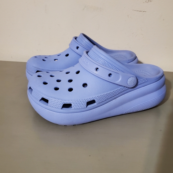 CROCS Shoes - CROCS Classic Crush Platform Chunky  Clog Periwinkle Womens 6